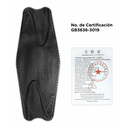 Cubrebocas Kf94 Mascarillas Proteccion Maxima 10pzs Adulto .