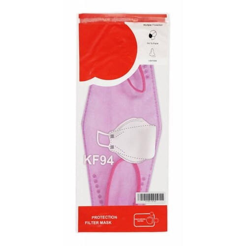 Cubrebocas Kf94 Mascarillas Proteccion Maxima 10pzs Adulto .