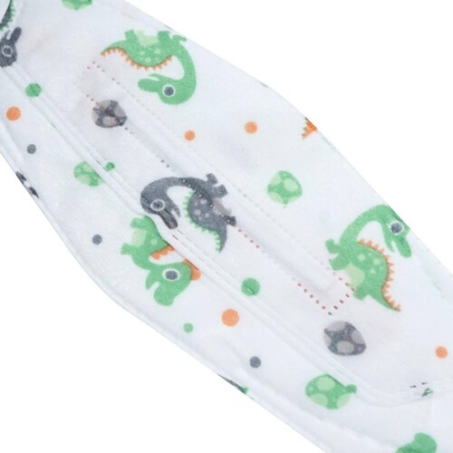 Cubrebocas Kf94 Infantil Mascarillas De Niño 10 Pzs Blanco Dinosaurios.