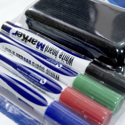Marcador Para Pizarrón Blanco Bic Marker 4 Pz Con Borrador 