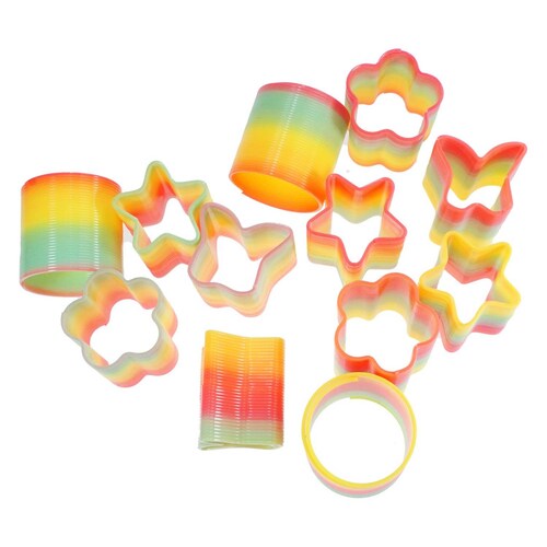 Juego De Resortes Gusano Espiral Rainbow Magic Spring 12pzs 