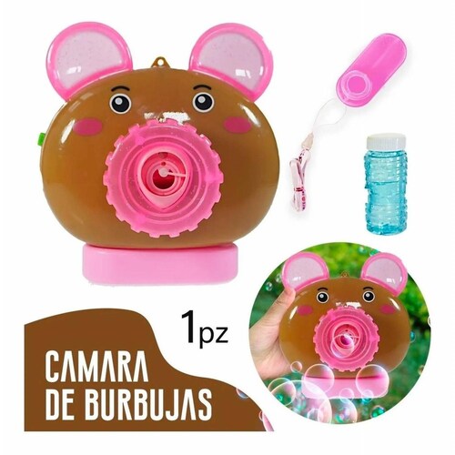 Cámara De Burbujas Juguete Para Hacer Burbujas Burbujero 1pz Oso