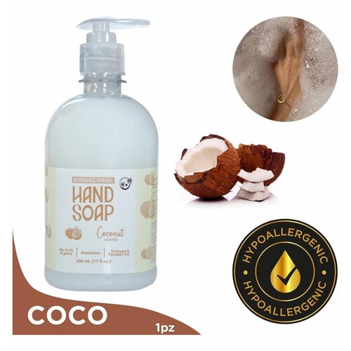 Jabón Líquido Para Manos Antibacterial Hipoalergénico 500mil Coco