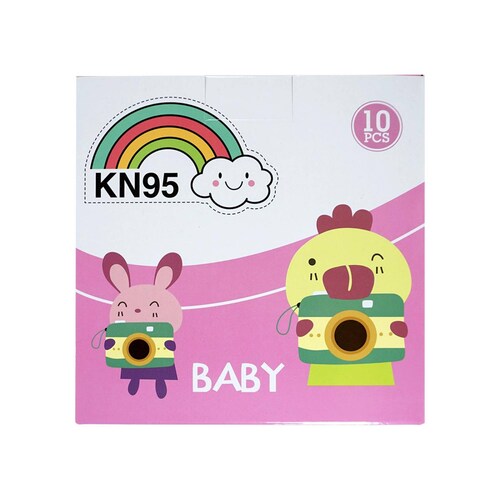 Cubrebocas Infantil Kn95 Mascarilla Certificado Baby 10pz Mixto Niño.