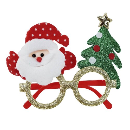 Lentes Navideños Santa Reno y Muñeco de Nieve 6 piezas Multicolor