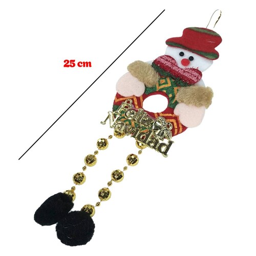 Adornos para árbol Muñecos Feliz Navidad 8 pz 