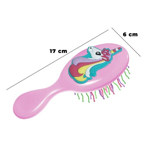 Extensiones De Cabello Mechas De Colores Para Niña y Cepillo 11pz Rosa