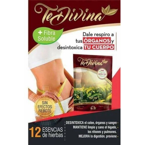 Te Divina Original 100% Dtox Organico 6 Sobres