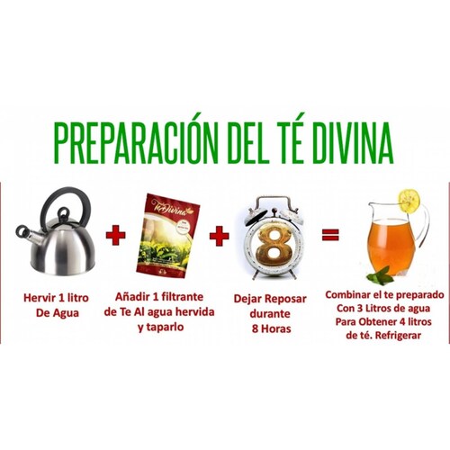 Te Divina Original 100% Dtox Organico 6 Sobres