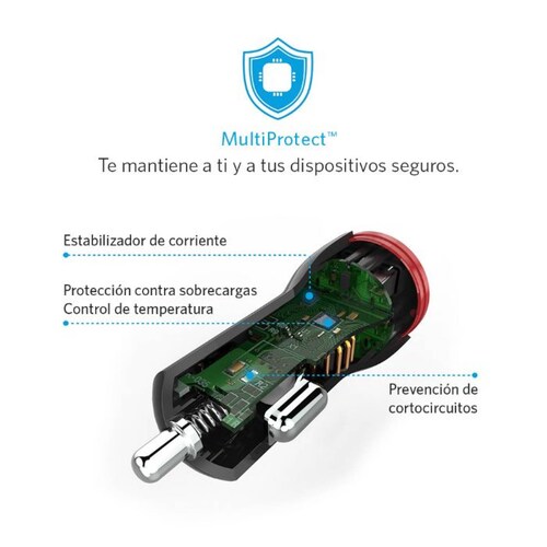 Cargador para Auto Anker Powerdrive 2 USB 24W - Negro