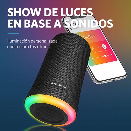 Bocina Portátil Soundcore Flare Bluetooth IPX7 - Negro