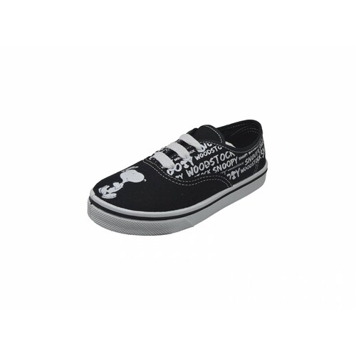 Tenis Para Niña con agujetas Snoopy Negro PN-1007-HC