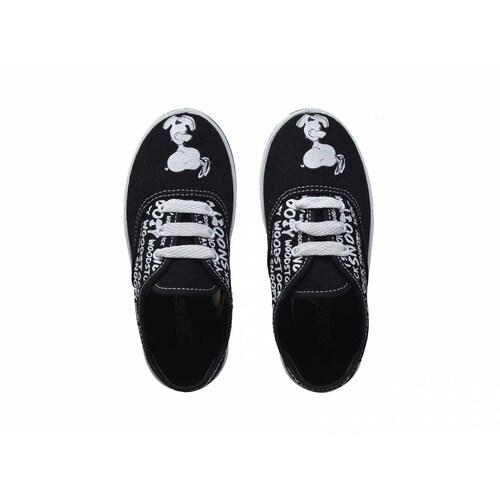 Tenis Para Niña con agujetas Snoopy Negro PN-1007-HC