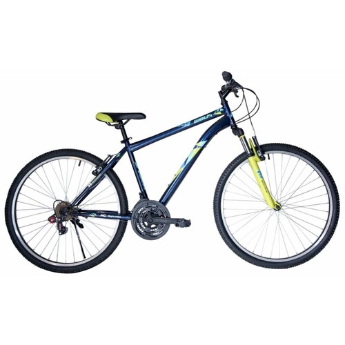 Bicicleta Mtb Wolf R27.5 18v Suspensión Del. Frenos V Acero Azul/Verde Limón