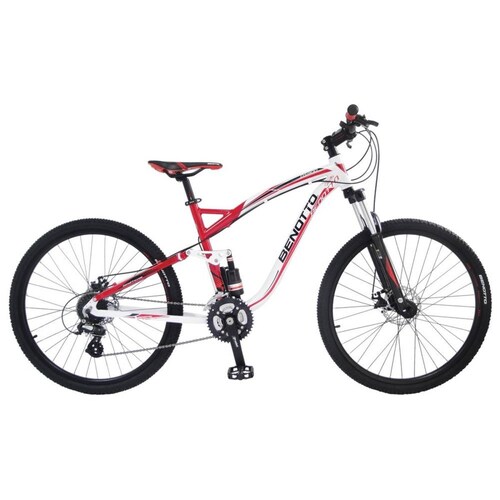Bicicleta Benotto Mtb Ds-800 R27.5 24v Aluminio Doble Disco rojo - SM SM Rojo