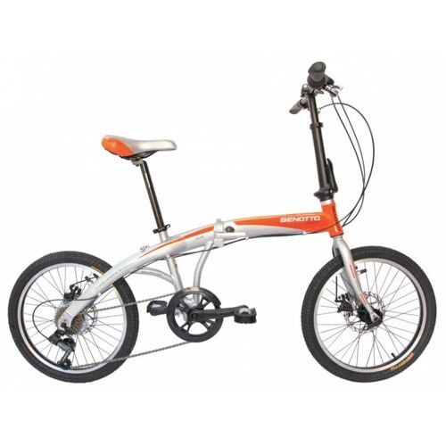 Bicicleta Benotto Plegable Athens R20 7v De Luxe Aluminio Dd Plata/Naranja