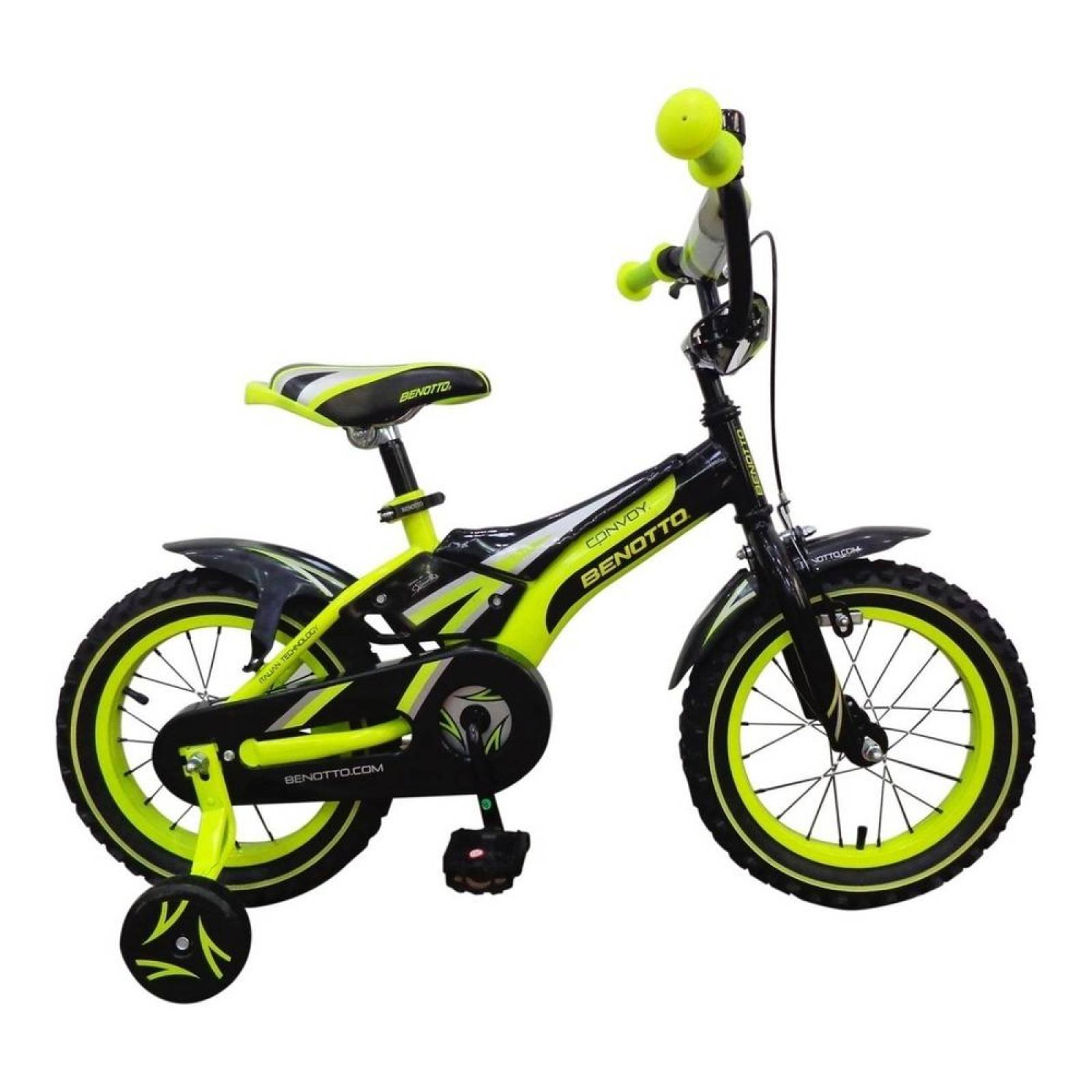 Bicicleta Benotto Infantil Convoy R14 1v Niño Frenos Caliper Negro