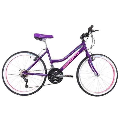 Bicicleta Benotto Montaña Florida R24 21v Mujer Aqua Freno V Violeta