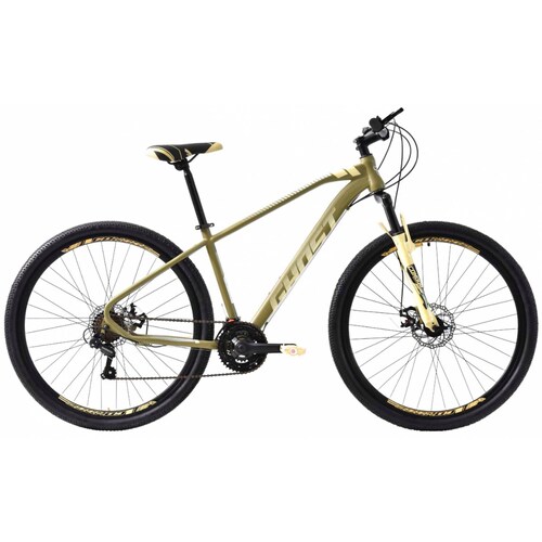 Bicicleta Montaña Ghost Claw R29 21V Shimano Doble Disco Verde Olivo