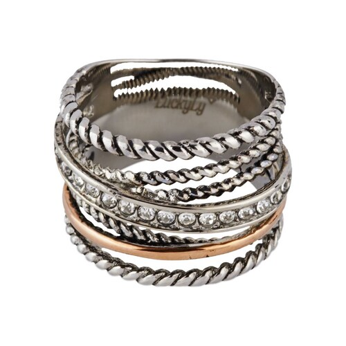 LuckyLy Anillo Lysiane Oro Rosado - Talla Standard (7)