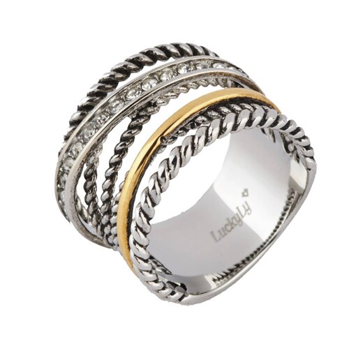 LuckyLy Anillo Lysiane Oro Rosado - Talla Standard (7)
