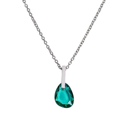 Collar Amber Plata - Verde Esmeralda UNITALLA.