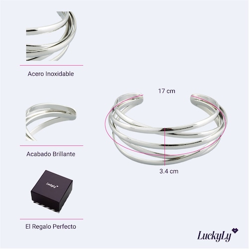 Pulsera Corinne Plata UNITALLA