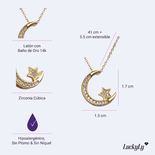 Collar Luna Oro UNITALLA