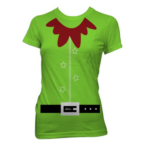 PLAYERA PARA DAMA ELFO,DUENDE NAVIDAD, AÑO NUEVO ,DISFRAZ, PLAYERAS CHINOS.