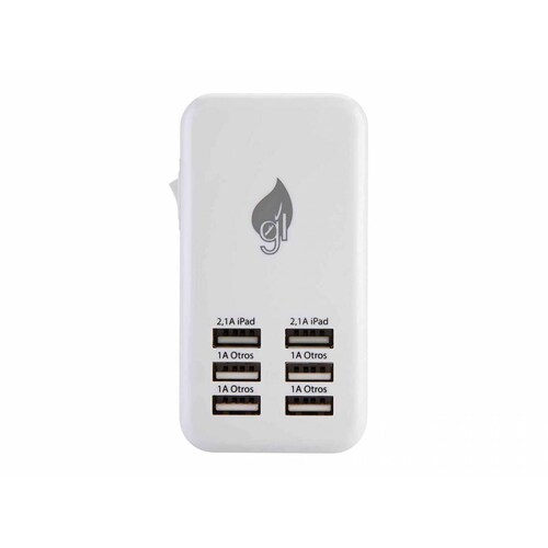 Cargador Múltiple De 6 Entradas Usb De 6A IP-7012