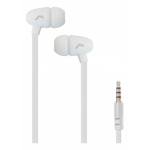 Audífonos Alta Fidelidad Mitzu Cable Plano Ergonómicos Blanco