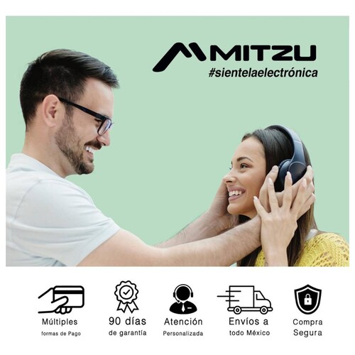 Audífonos Alta Fidelidad Mitzu Cable Plano Ergonómicos Blanco