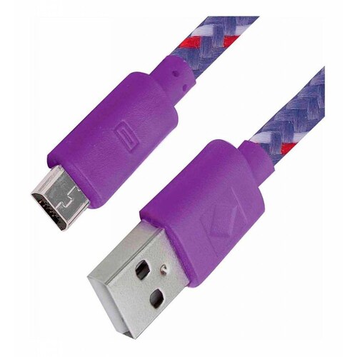 Cable Us -micro Usb (v8) Green Leaf Clip Organizador 18-1413 Violeta