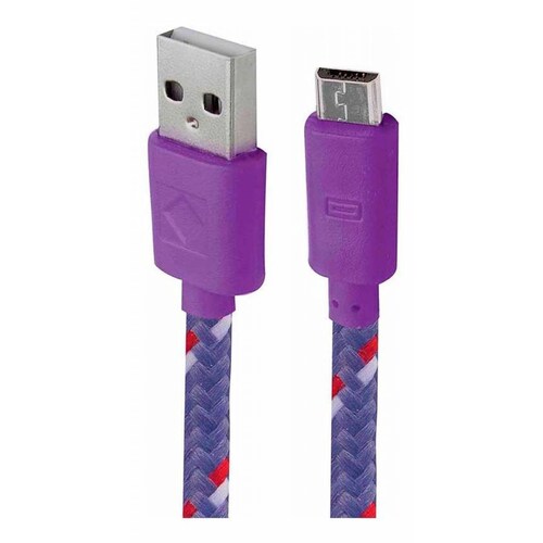 Cable Us -micro Usb (v8) Green Leaf Clip Organizador 18-1413 Violeta