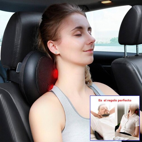 Almohada Masajeadora Relajante VAK Calor Cuello Nuca Espalda Piernas AZUL