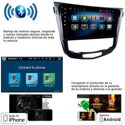 Estereo P Nissan Xtrail Android Wifi Gps Bluetooth Touch 10' 