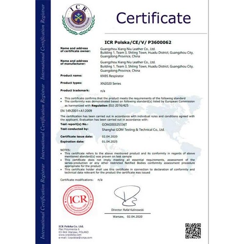 Cubrebocas KN95 VAK Propileno Reutilizable Ajuste Nariz Certificado CE 