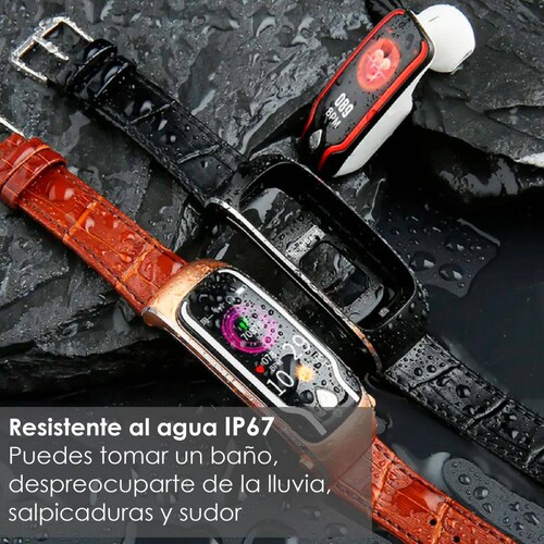Reloj Smartwatch 2 en 1 VAK T9 Bluetooth App Oxygeno Sangre Negro