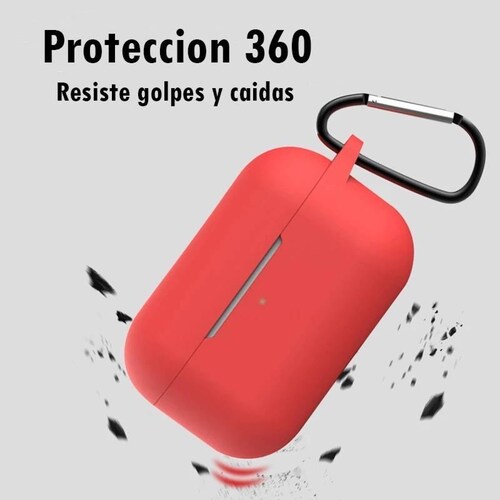 Funda Silicon Para AirPods Pro Gadget Collection Mx Con Gancho Blanco