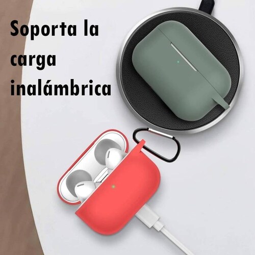 Funda Silicon Para AirPods Pro Gadget Collection Mx Con Gancho Blanco
