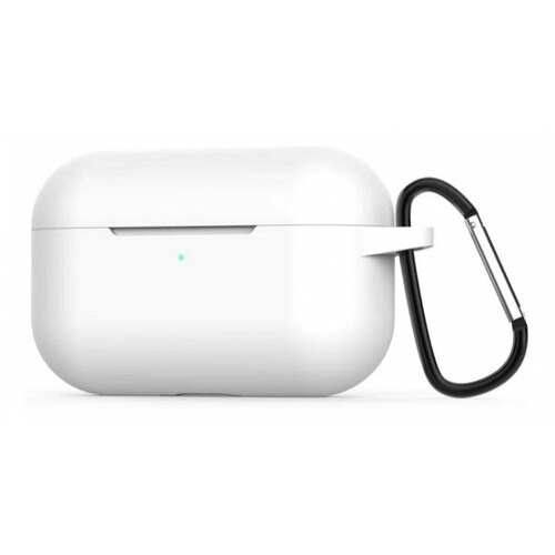 Funda Silicon Para AirPods Pro Gadget Collection Mx Con Gancho Blanco