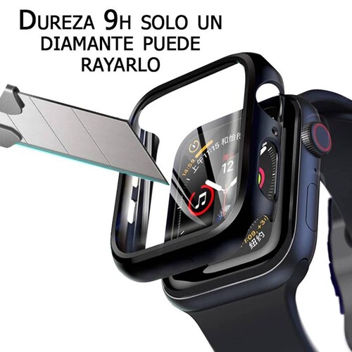 Funda con cristal templado para Apple Watch 38MM TRANSPARENTE