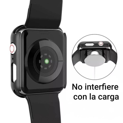 Funda con cristal templado para Apple Watch 42MM TRANSPARENTE