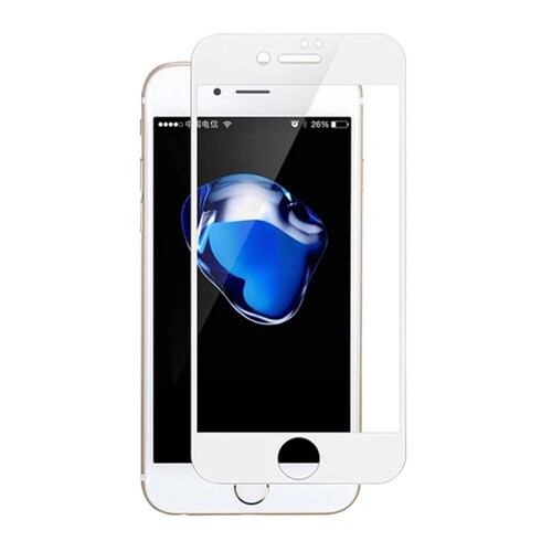 Mica de Cristal Templado Borde Blanco para Iphone SE 2020 iPhone 8