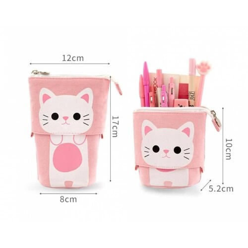 Lapicera estuche organizador lapices y plumones desplegable Oso Blanco