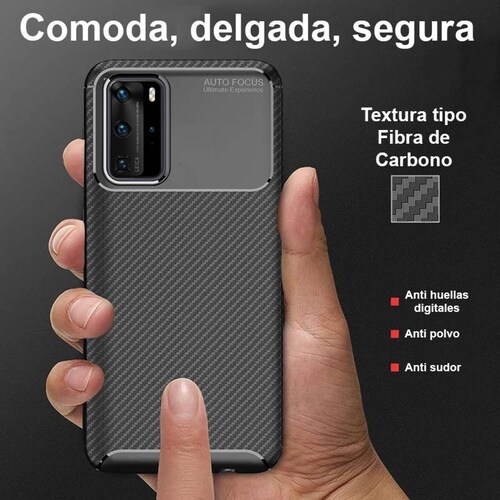 Funda Tipo Fibra de Carbono para Huawei P40 Pro