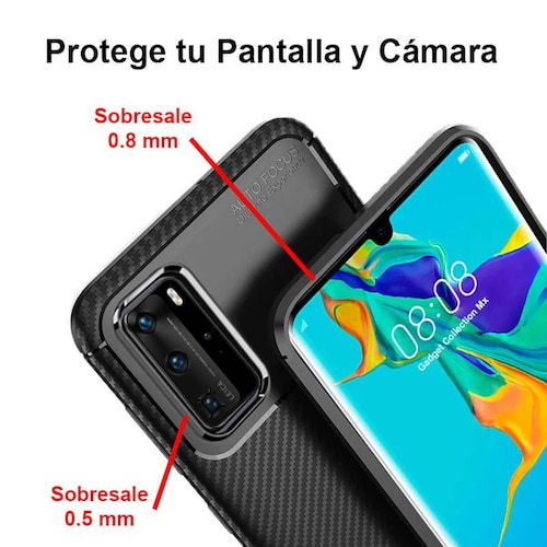 Funda Tipo Fibra de Carbono para Huawei P40 Pro