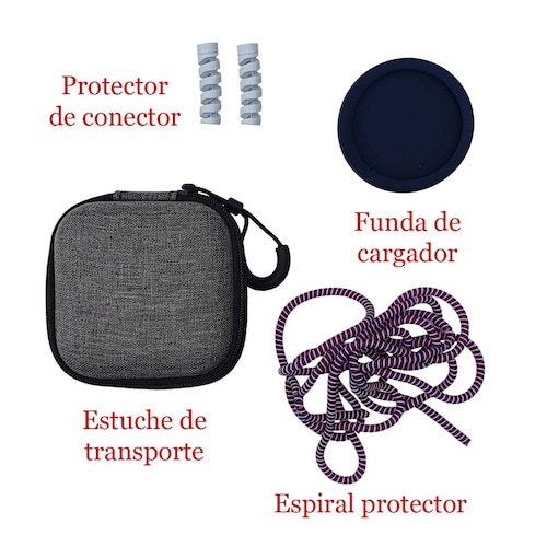 Kit Protector Funda Compatible con Cargador Apple Magsafe Azul