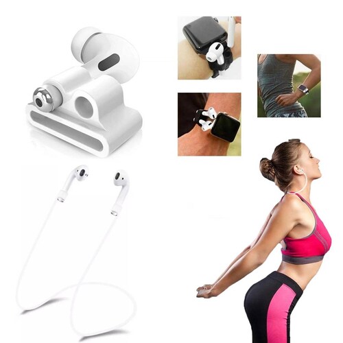 Funda y kit de Accesorios para Airpods Pro 9 piezas Color Rosa