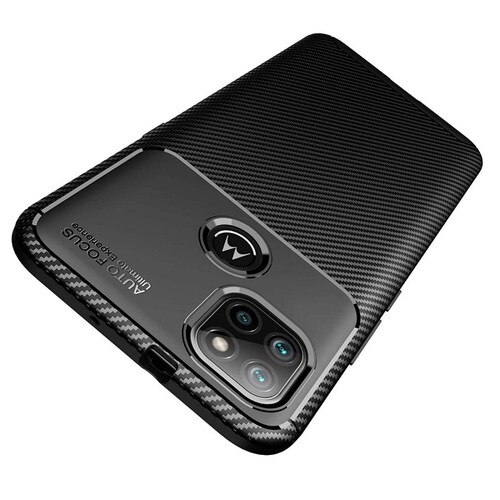 Funda con Acabado tipo Fibra de Carbono para Motorola G9 Power